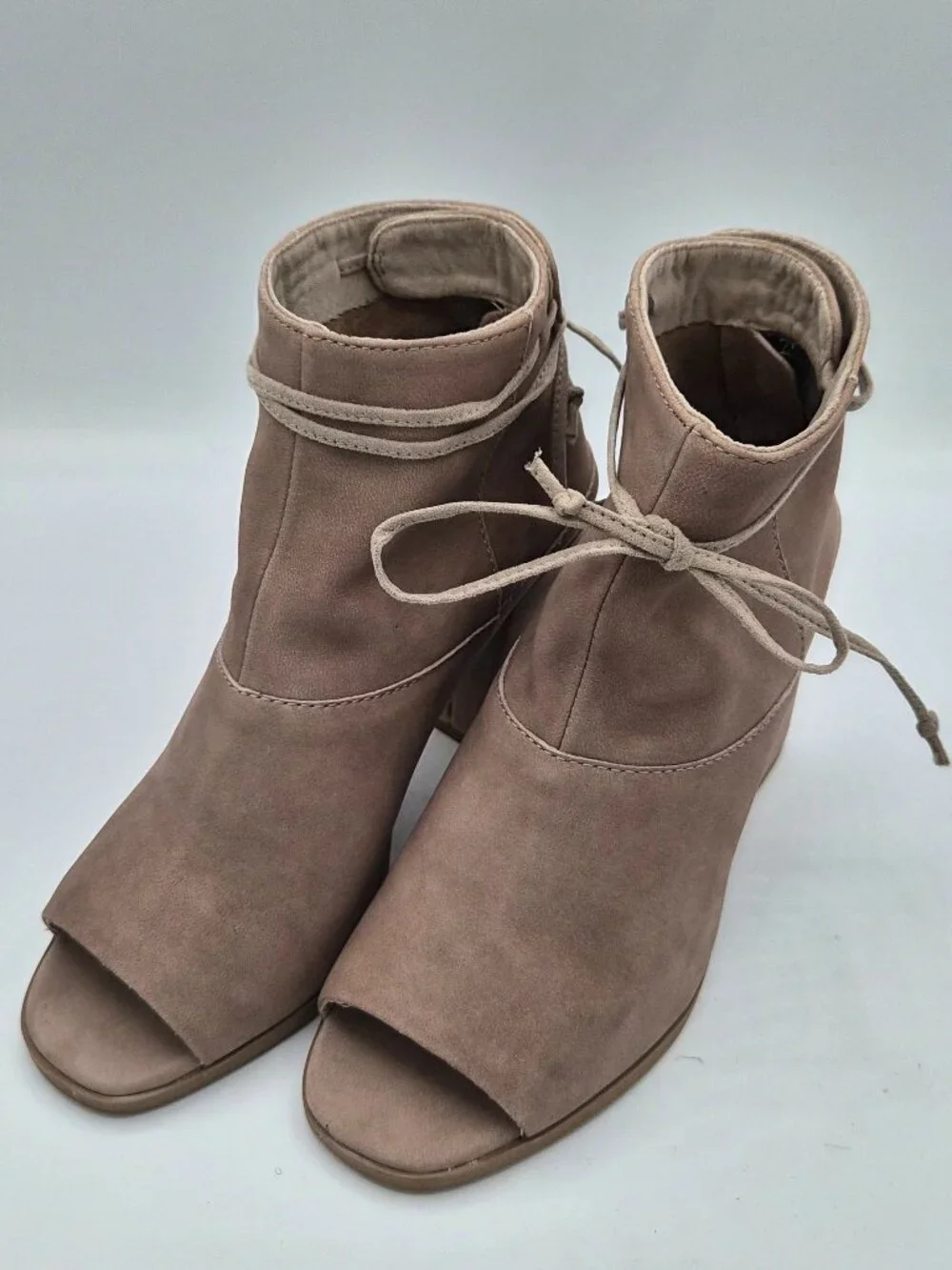 Seychelles Women Triple Threat Open Toe Booties - Taupe - Size 6